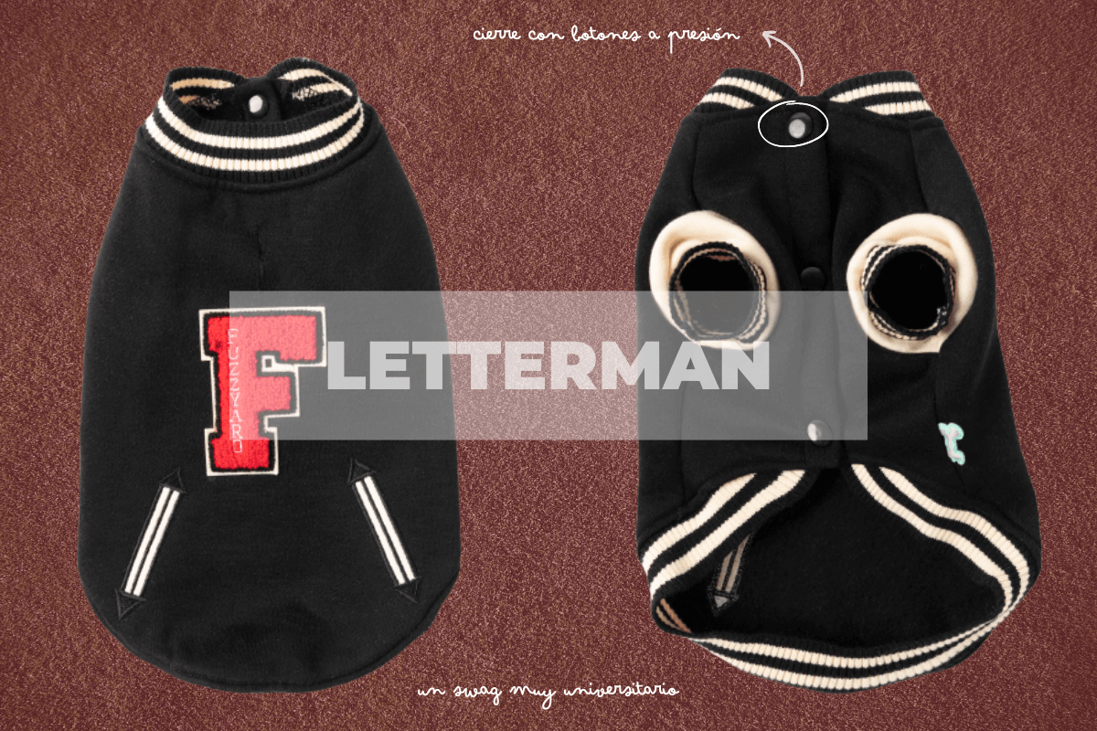 fuzzyard chaqueta the letterman black